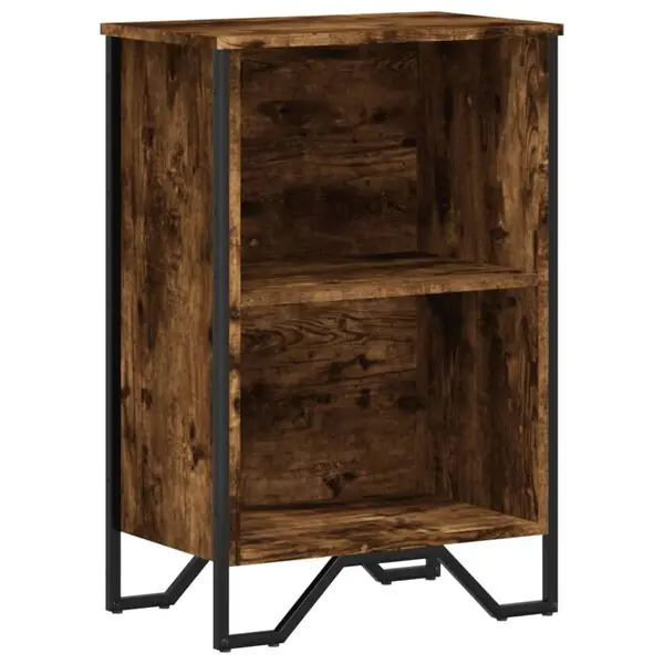 vidaXL Bokhylla rökfärgad ek 50x31x74,5 cm konstruerat trä Billigare