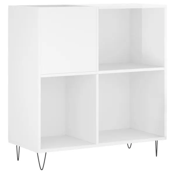 Rea vidaXL Stereobänk vit högglans 84,5x38x89 cm konstruerat trä