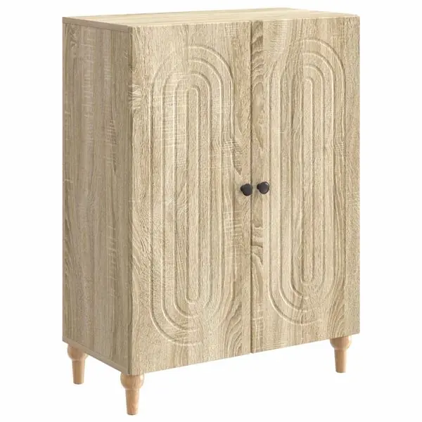Fri frakt vidaXL Sideboard Sonoma-ek 66 x 34,5 x 90 cm Konstruerat trä