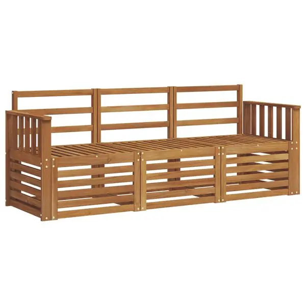 vidaXL Soffgrupper 3 pcs Naturfärg Massivt Akaciaträ Expressleverans