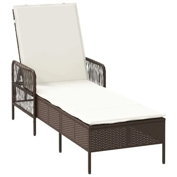 vidaXL Solstol Brun och krämvit 55 x 200 x 92 cm konstrotting I lager