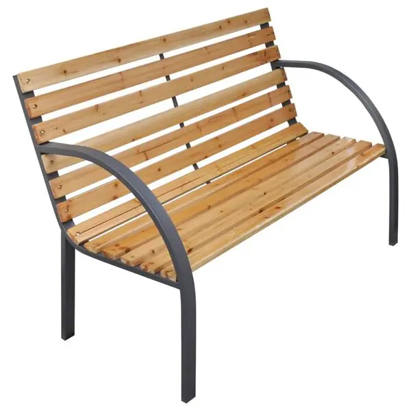 vidaXL Trädgårdsbänk 112 cm massivt granträ Begränsat erbjudande
