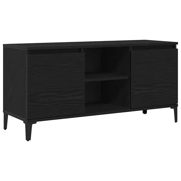 Erbjudandepris vidaXL TV-skåp Svart Ek 102 x 35 x 50 cm Konstruerat trä