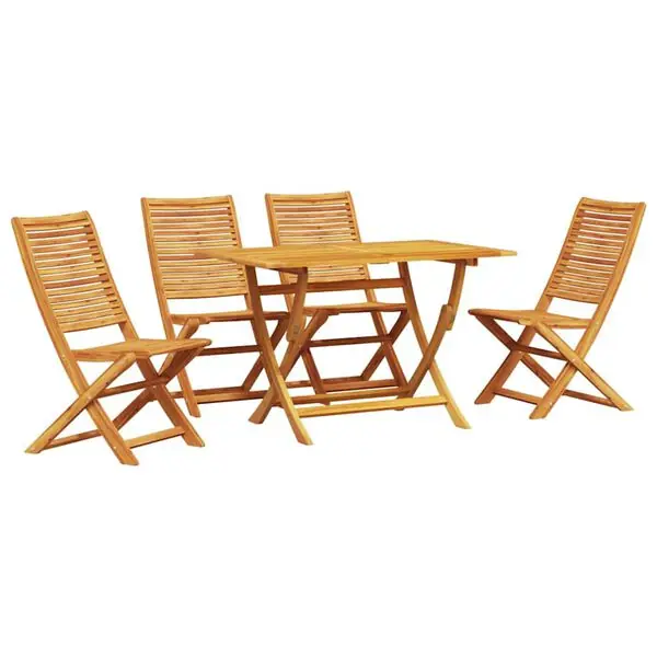 Kampanjpris vidaXL Trädgårdsmöbelset 5 pcs Brun Massivt Akaciaträ