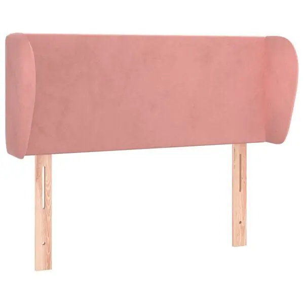 vidaXL Sänggavel med kanter rosa 83x23x78/88 cm sammet Premium