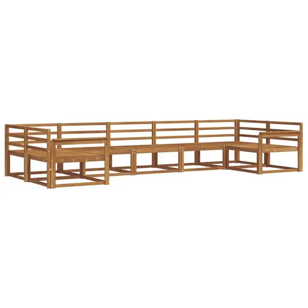 vidaXL Utomhussoffset 7 pcs Naturfärg Massivt Akaciaträ Begränsad tid
