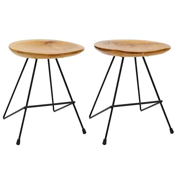 Premium vidaXL Pallar 2 st massiv teak