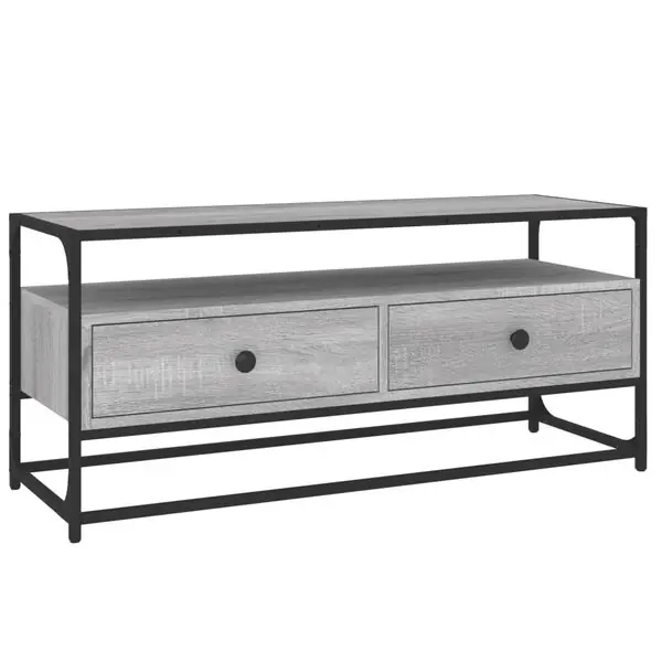 I lager vidaXL Tv-bänk grå sonoma 100x35x45 cm konstruerat trä