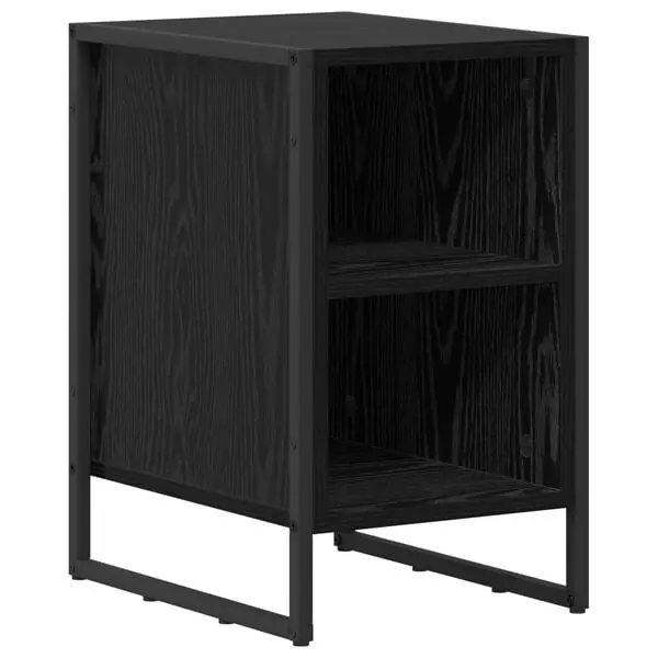 risnedsättning vidaXL Sängbord Svart Ek 39.5 x 30 x 50 cm Konstruerat trä