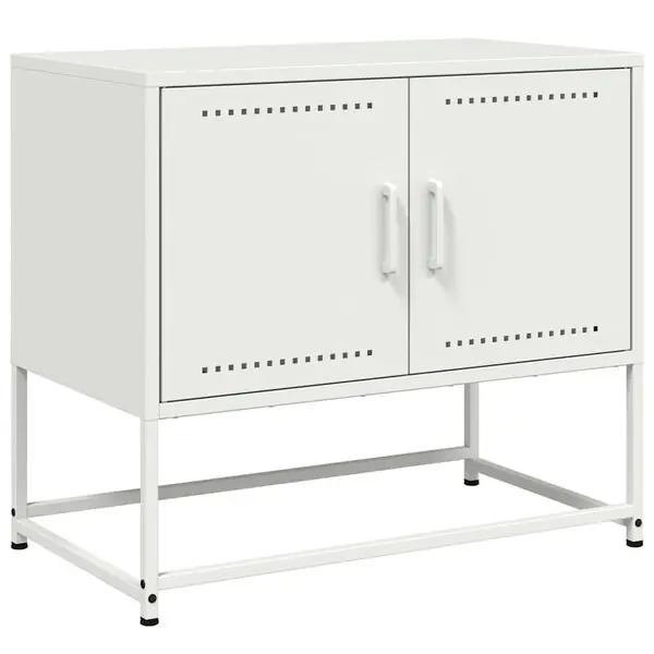 Begränsat antal vidaXL TV-skåp vit 68,5x39x60,5 cm stål