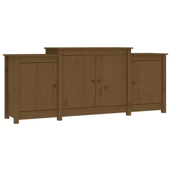 vidaXL Skänk honungsbrun 164x37x68 cm massiv furu Rea