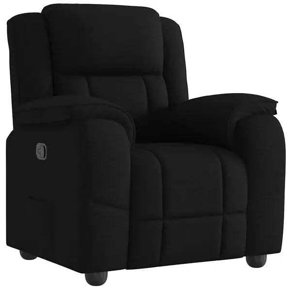 vidaXL Reclinerfåtölj svart tyg Utförsäljning