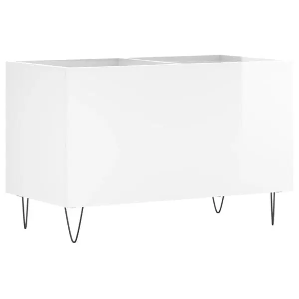 vidaXL Stereobänk vit högglans 74,5x38x48 cm konstruerat trä Erbjudandepris